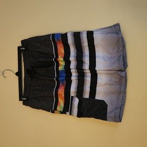 Mens size LG multi color swim trunks
